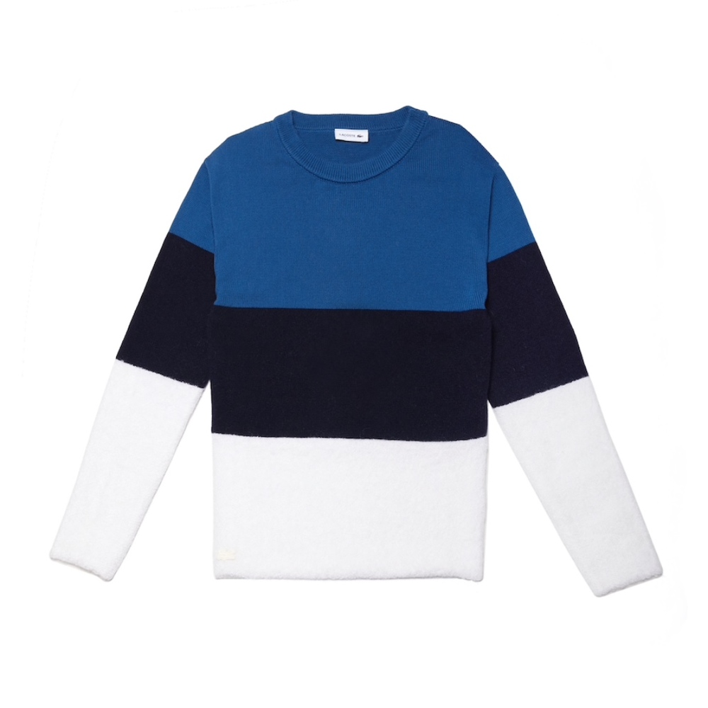 Lacoste Colorblock Cotton, Mohair & Wool  Sweater